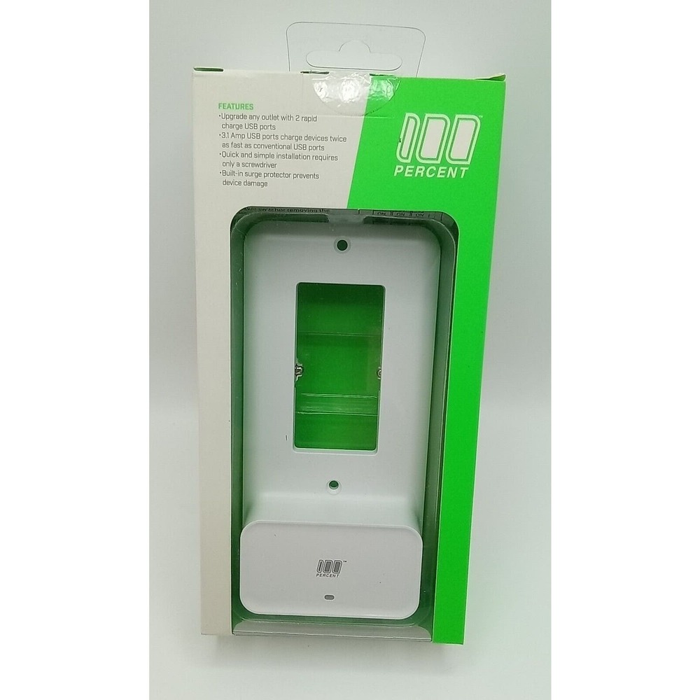 100 Percent Dual USB Port Smart Faceplate Charger